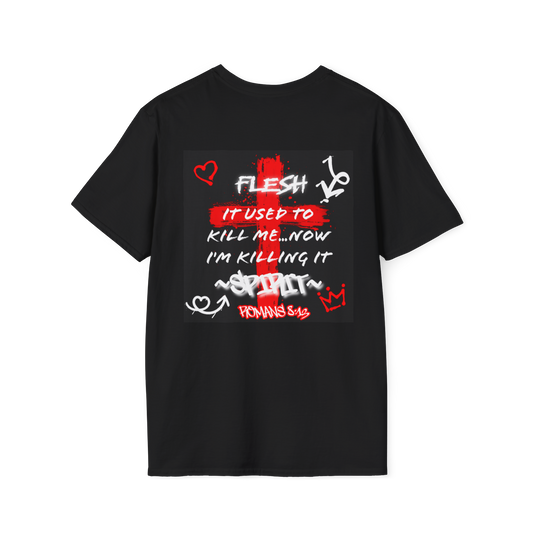 Jesus Crown of Thorns Graphic Tee — 'It Used to Kill Me... Now I'm Killing It' Street Art T-Shirt