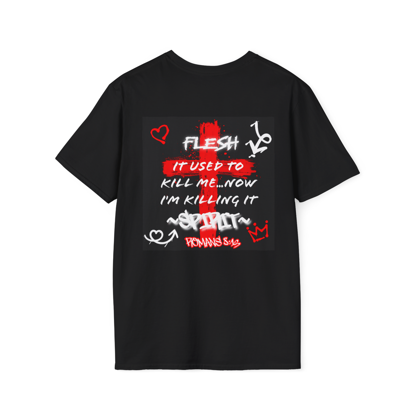 Jesus Crown of Thorns Graphic Tee — 'It Used to Kill Me... Now I'm Killing It' Street Art T-Shirt