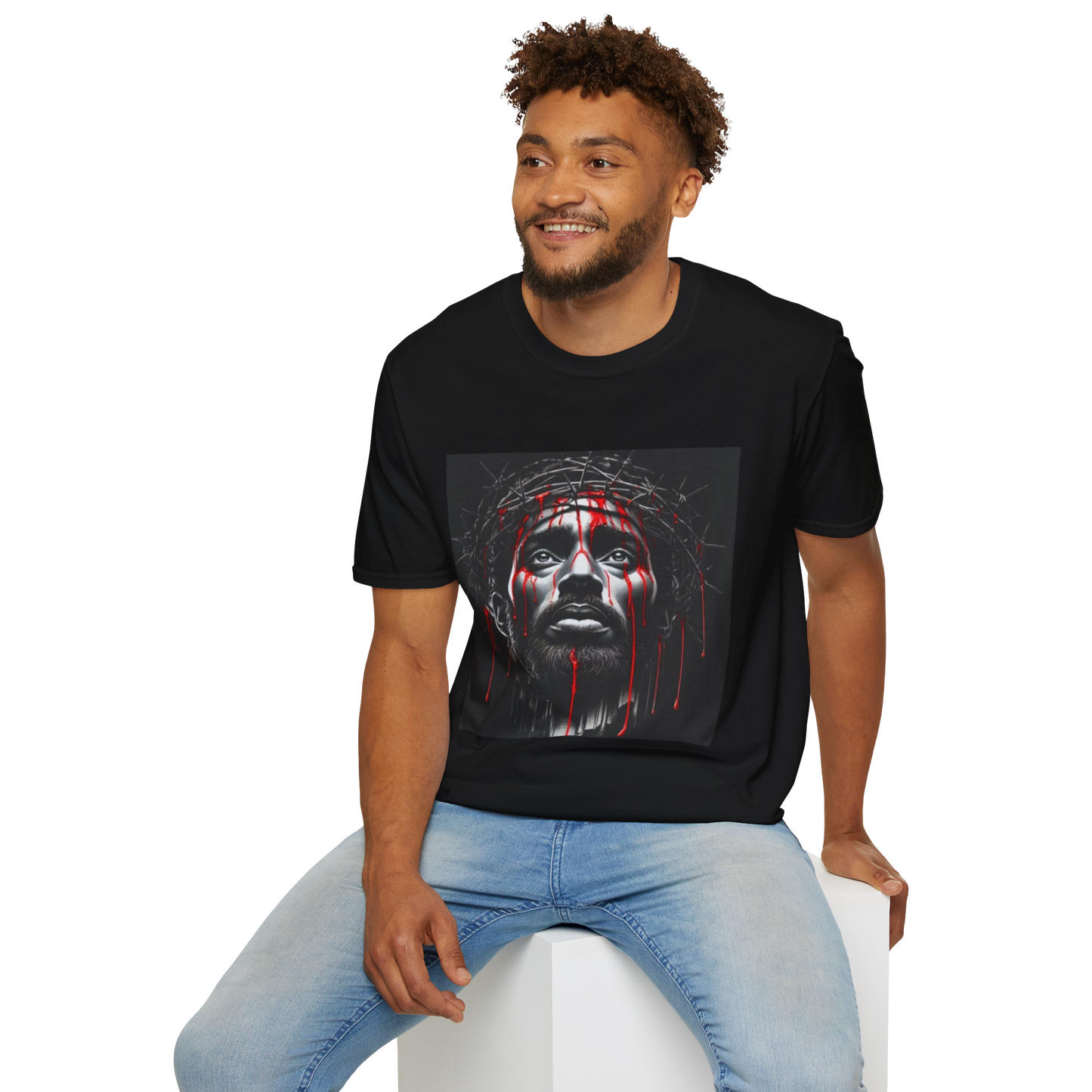 Jesus Crown of Thorns Graphic Tee — 'It Used to Kill Me... Now I'm Killing It' Street Art T-Shirt